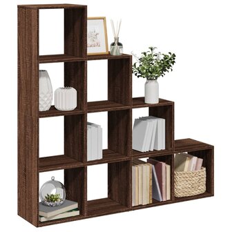 Kamerscherm / boekenkast 131,5x29x131,5 cm hout bruin eiken 1