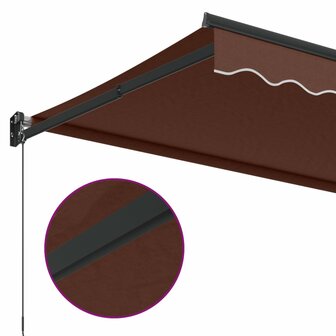 Luifel handmatig uittrekbaar 500x300 cm bruin 7