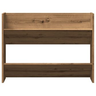 Wandschoenenkast 80x18x60 cm bewerkt hout artisanaal eikenkleur 3