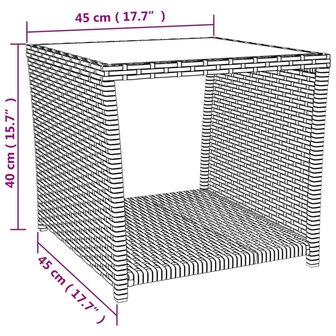 3-delige Tuinset met kussens poly rattan zwart 6