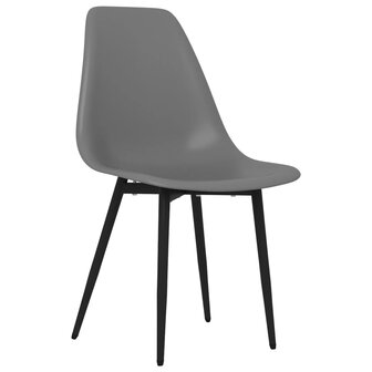 Eetkamerstoelen 4 st PP grijs 3