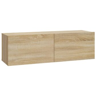 Tv-wandmeubels 4 st 100x30x30 cm sonoma eikenkleurig 4