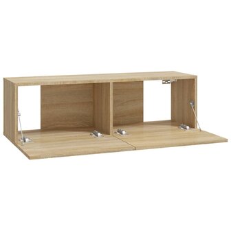 Tv-wandmeubels 4 st 100x30x30 cm sonoma eikenkleurig 7