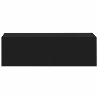 Tv-wandmeubels 2 st 100x30x30 cm bewerkt hout zwart 6