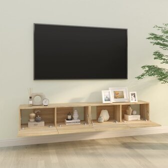 Tv-wandmeubels 2 st 100x30x30 cm hout sonoma eikenkleurig 3