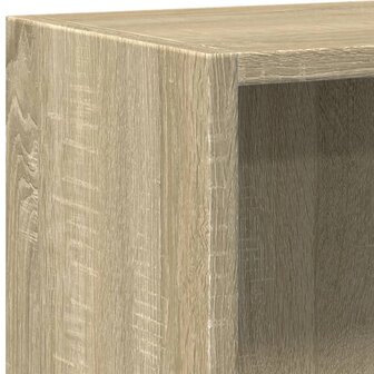 Boekenkast 2 schappen 60x30x76,5 cm bewerkt hout sonoma eiken 8