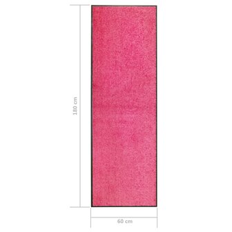 Deurmat wasbaar 60x180 cm roze 6