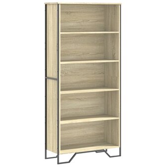 Boekenkast 80x31x169 cm bewerkt hout sonoma eikenkleurig 2