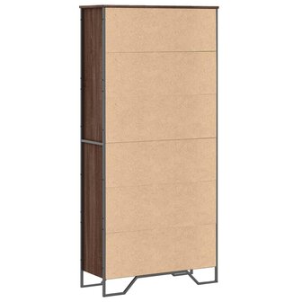 Boekenkast 80x31x169 cm bewerkt hout bruin eikenkleurig 6