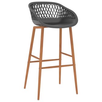 Barstoelen 4 st grijs 2