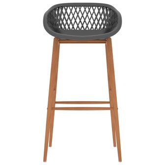 Barstoelen 4 st grijs 3