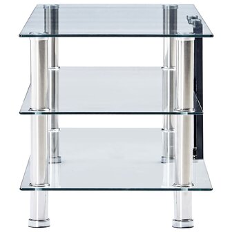 Tv-meubel 120x40x40 cm gehard glas transparant 3