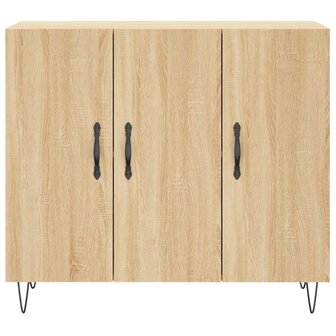 Dressoir 90x34x80 cm bewerkt hout sonoma eikenkleurig 6