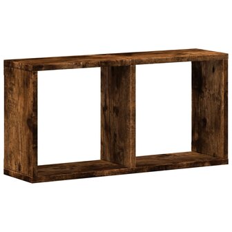 Wandkast 60x16x30 cm bewerkt hout gerookt eikenkleurig 2