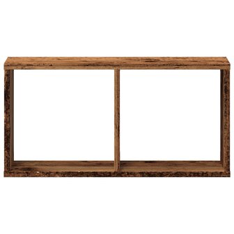 Wandkast 60x16x30 cm bewerkt hout oud houtkleurig 4