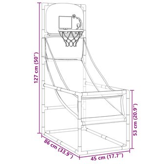 Arcade basketbalset met bal en pomp 45x86x127 cm 11