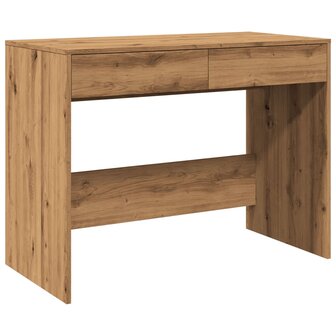 Bureau 101x50x76,5 cm bewerkt hout artisanaal eikenkleur 2