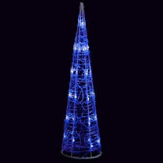 Lichtkegel decoratief LED blauw 60 cm acryl 2