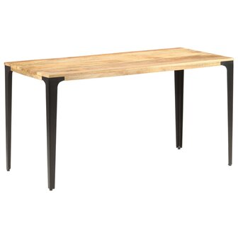 Eettafel 140x70x76 cm massief mangohout  9