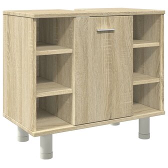 Badkamerkast 60x32x53,5 cm spaanplaat sonoma eikenkleurig 2