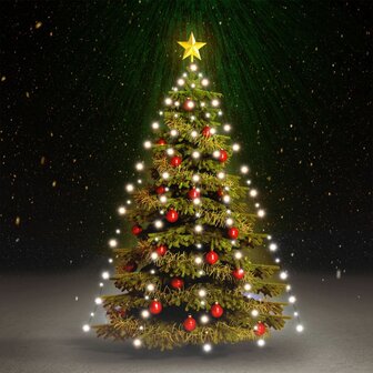 Kerstboomverlichting met 150 LED&amp;apos;s koudwit net 150 cm 1