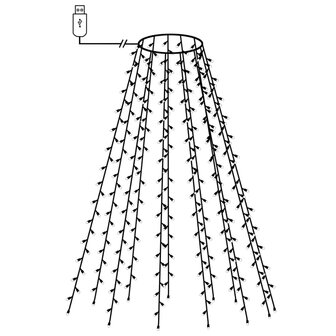 Kerstboomverlichting met 150 LED&amp;apos;s meerkleurig net 150 cm 3