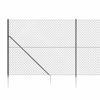 Gaashek met grondankers 2,2x25 m antracietkleurig 4