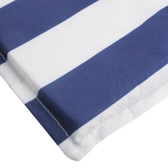 Ligbedkussen gestreept oxford stof blauw en wit 6