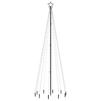 Kerstboom met grondpin 310 LED&amp;apos;s koudwit 300 cm 3