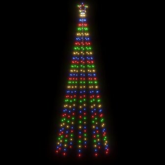 Kerstboom met grondpin 310 LED&amp;apos;s meerkleurig 300 cm 4