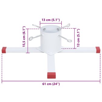 Kerstboomstandaard 61x61x15,5 cm wit 9