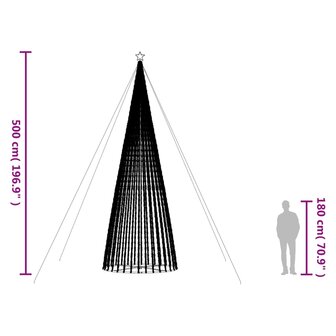 Lichtkegel 1544 warmwitte LED&amp;apos;s 500 cm 10