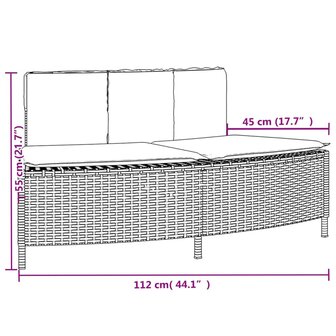 Hottub-ombouw poly rattan en massief acaciahout zwart 8