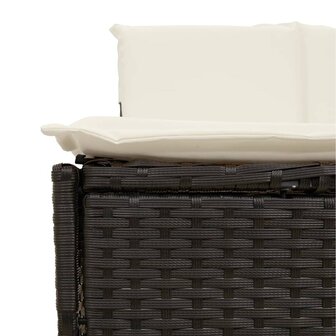 Hottub-ombouw poly rattan en massief acaciahout zwart 6