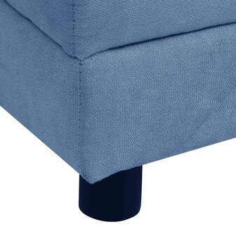 Hondenbank met kussen 83x44x44 cm pluche blauw 8