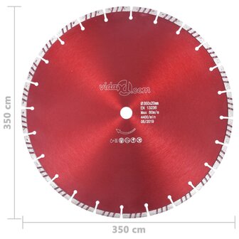 Diamantzaagblad met turbo 350 mm staal 4