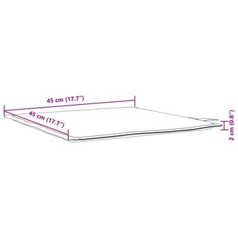 Tuinzitkussens 4 st vierkant 45x45x2 cm cr&egrave;mekleurig 11