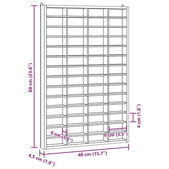 Wandkast met 56 vakken 40x4,5x60 cm 9