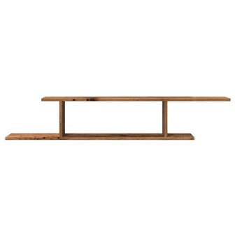 Tv-wandschap 125x18x23 cm bewerkt hout oud houtkleurig 4