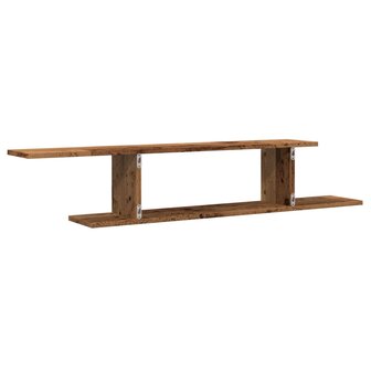 Tv-wandschap 125x18x23 cm bewerkt hout oud houtkleurig 6