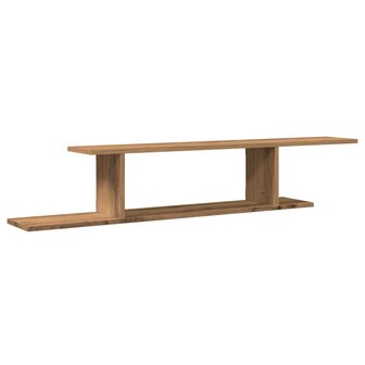 Tv-wandschap 125x18x23 cm bewerkt hout artisanaal eikenkleurig 2