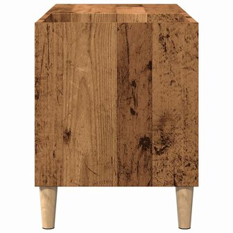 Platenkast 84,5x38x48 cm bewerkt hout oud houtkleurig 5