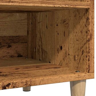 Platenkast 84,5x38x48 cm bewerkt hout oud houtkleurig 8