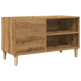 Platenkast 84,5x38x48 cm bewerkt hout artisanaal eikenkleur 2