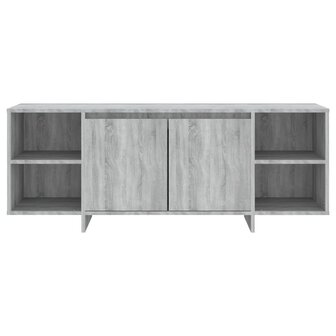 Tv-meubel 130x35x50 cm bewerkt hout grijs sonoma eikenkleurig 5