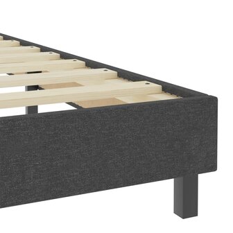 Boxspringframe stof grijs 200x200 cm 6