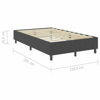 Boxspringframe stof grijs 120x200 cm 8