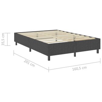 Boxspringframe stof grijs 160x200 cm 8