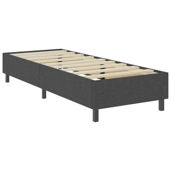 Boxspring stof donkergrijs 80x200 cm 3