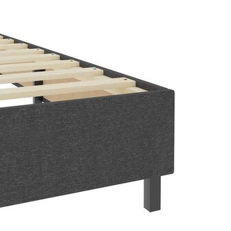 Boxspring stof donkergrijs 80x200 cm 6